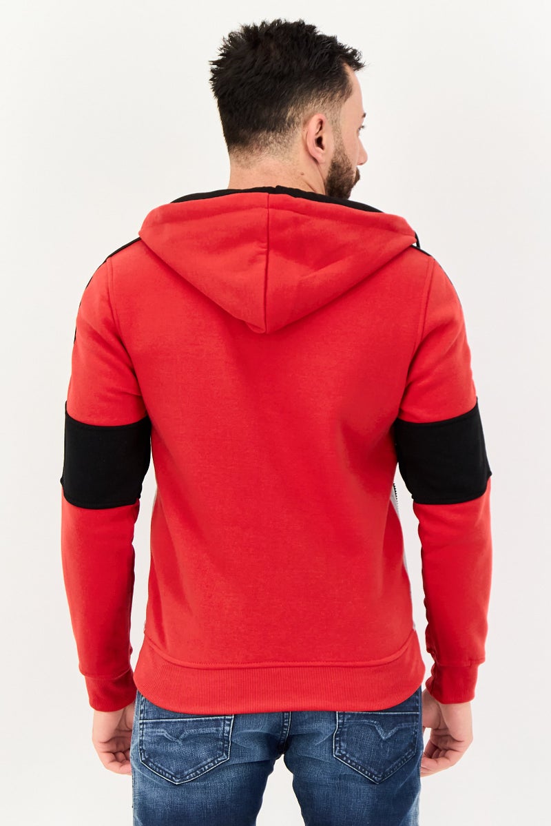 Akademiks Men Brand Logo Long Sleeve Hoodie, Multicolor - Image 3