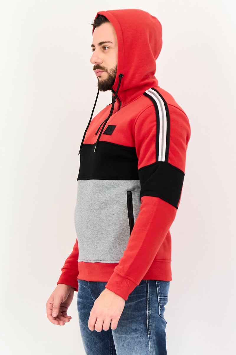 Akademiks Men Brand Logo Long Sleeve Hoodie, Multicolor - Image 2