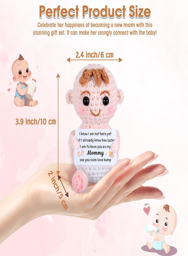 NUBARKO New Mom Gifts for Women First Mothers Day Mommy Gifts for New Mom Crochet Pregnancy Moms to Be Gift for Expecting Moms Women Wife Emotional Support Crochet Pregnancy Announcement from Baby Husband - Image 4