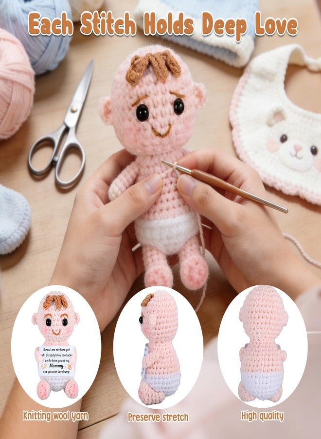 NUBARKO New Mom Gifts for Women First Mothers Day Mommy Gifts for New Mom Crochet Pregnancy Moms to Be Gift for Expecting Moms Women Wife Emotional Support Crochet Pregnancy Announcement from Baby Husband - Image 3