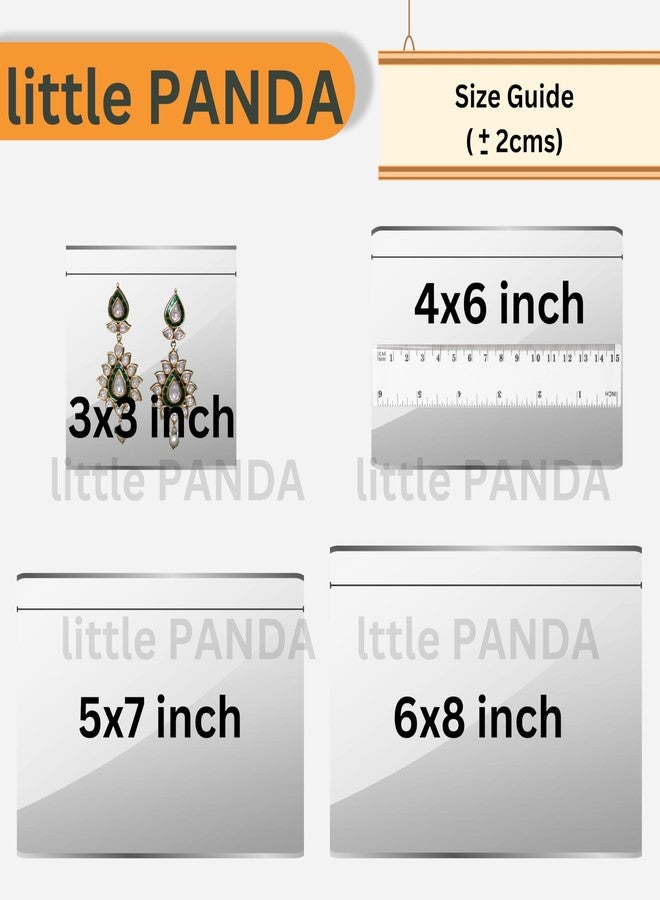 little PANDA PVC Pack of 24 Jewellery Storage Organizer Zip Lock Pouch for Cosmetic,Makeup,Travel Accessories,Stationary,Jewellery,Personal Care Product Organiser Transparent Clear Pouches (3x3 Inch) - Image 2