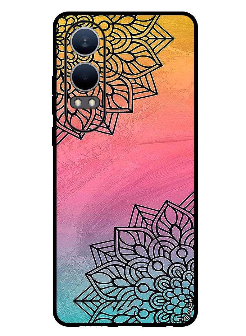 Theodor Protective Case Anti Scratch Shock Proof Bumper Cover For Oppo K12x (China) Top & Bottom Flower - Image 1
