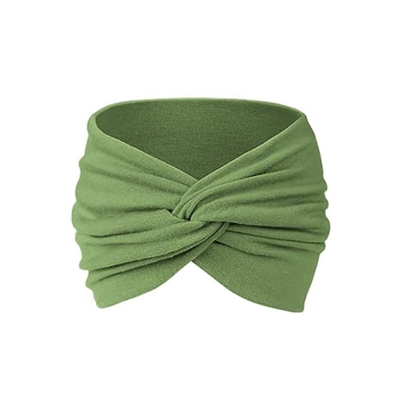 Generic Bohemian Elastic Sports Headband for Women 13# grass green 