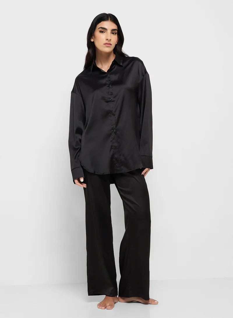خزانة Loose Fit Top & Pant Pyjama Set
