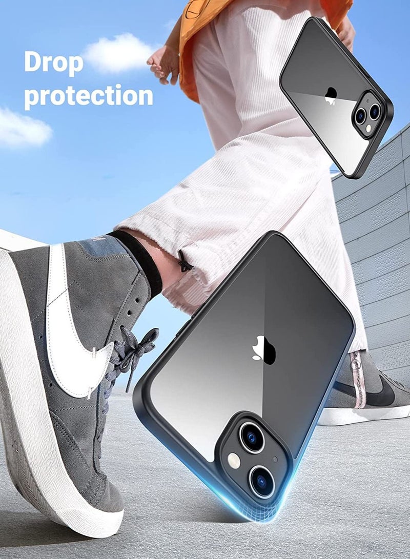 روك بو اي فون 14 حالة الهاتف الخليوي 6.1 بوصة مقاومة للاصفرار العسكرية ، من الصعب مقاومة للانفجار مرة أخرى ، الترا رقيقة الكريستال حالة الهاتف الخليوي مقاومة للاهتزاز السقوط والحماية من الصفر متوافق - Image 5