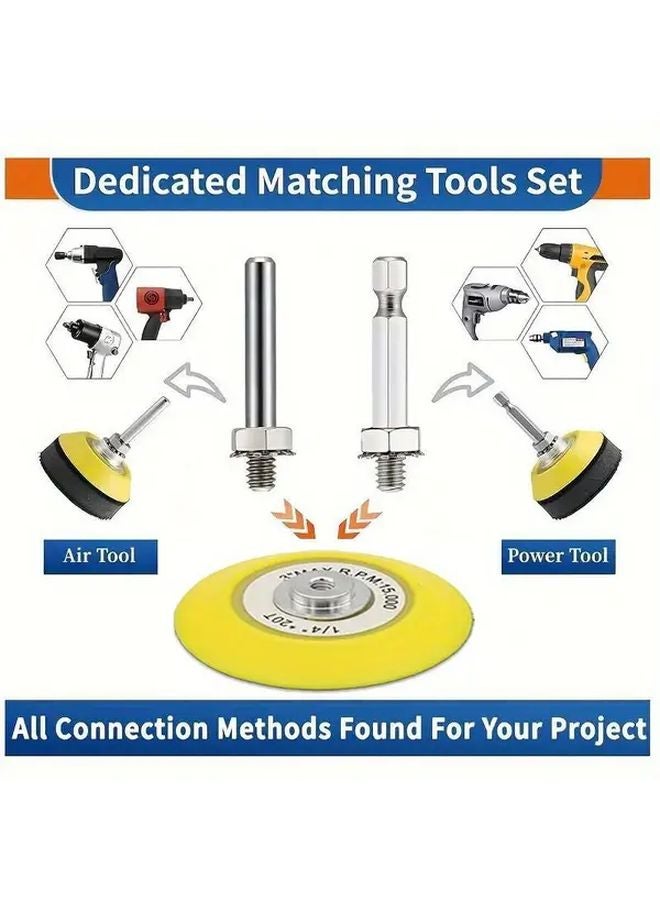 125 Pcs 3 Inch Sanding Pad Set 80 3000 Grit For Metal Wood Glass Polishing - Image 5