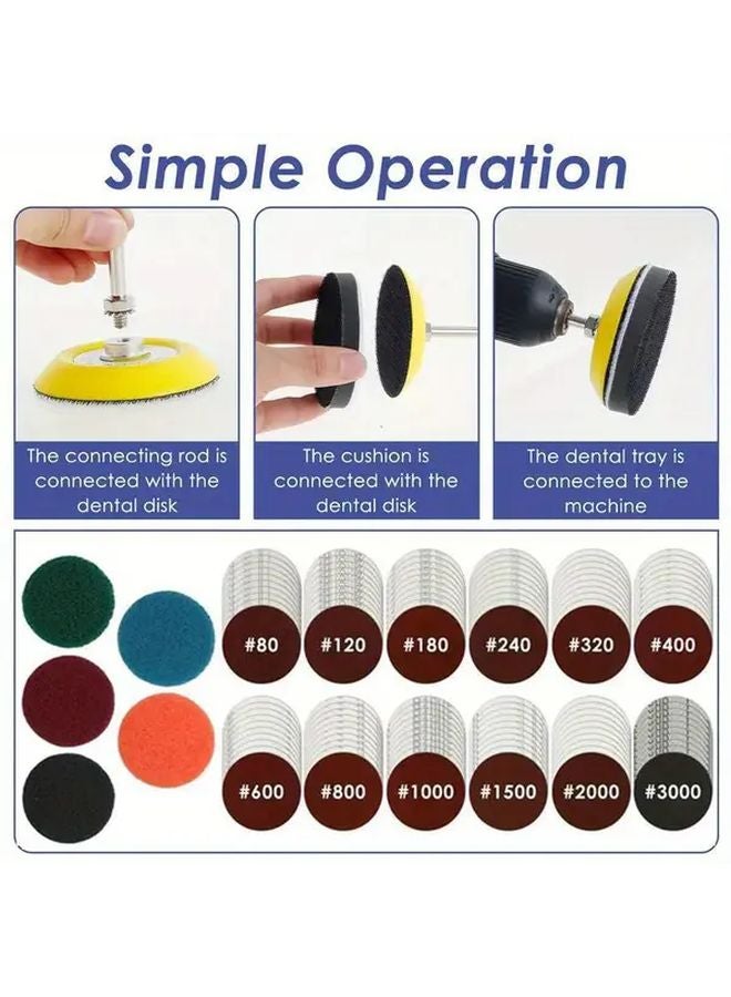 125 Pcs 3 Inch Sanding Pad Set 80 3000 Grit For Metal Wood Glass Polishing - Image 4