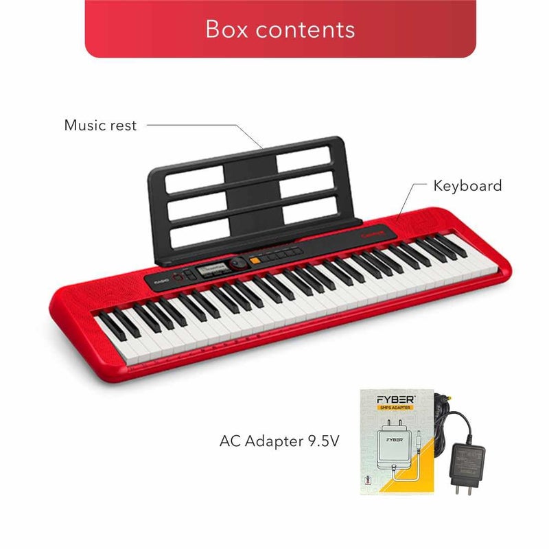 CASIO CT-S200 كاسيوتون 61 مفتاح لوحة مفاتيح محمولة (أحمر) - Image 3