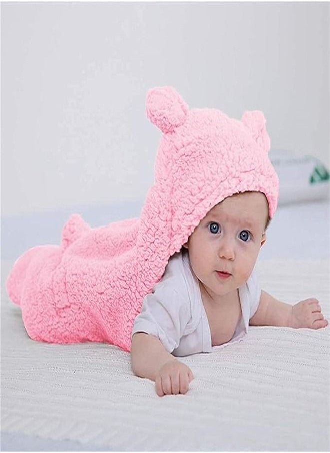 Goolsky Goolsky Baby Items Newborn Plush Nursery Swaddle Blankets Soft Infant Girls Clothes Pink  - Image 4