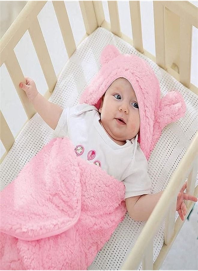 Goolsky Goolsky Baby Items Newborn Plush Nursery Swaddle Blankets Soft Infant Girls Clothes Pink  - Image 5