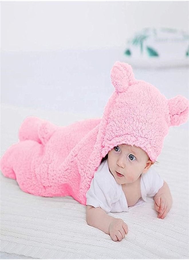 Goolsky Goolsky Baby Items Newborn Plush Nursery Swaddle Blankets Soft Infant Girls Clothes Pink  - Image 2
