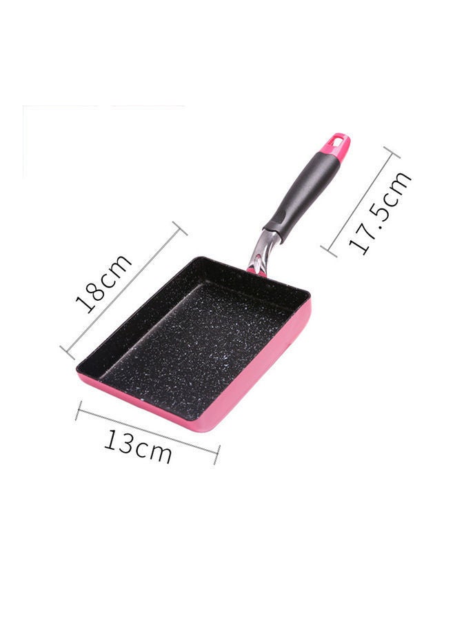 Rectangle Japanese Non-stick Mini Frying Omelette Egg Pan Black/Pink - Image 2
