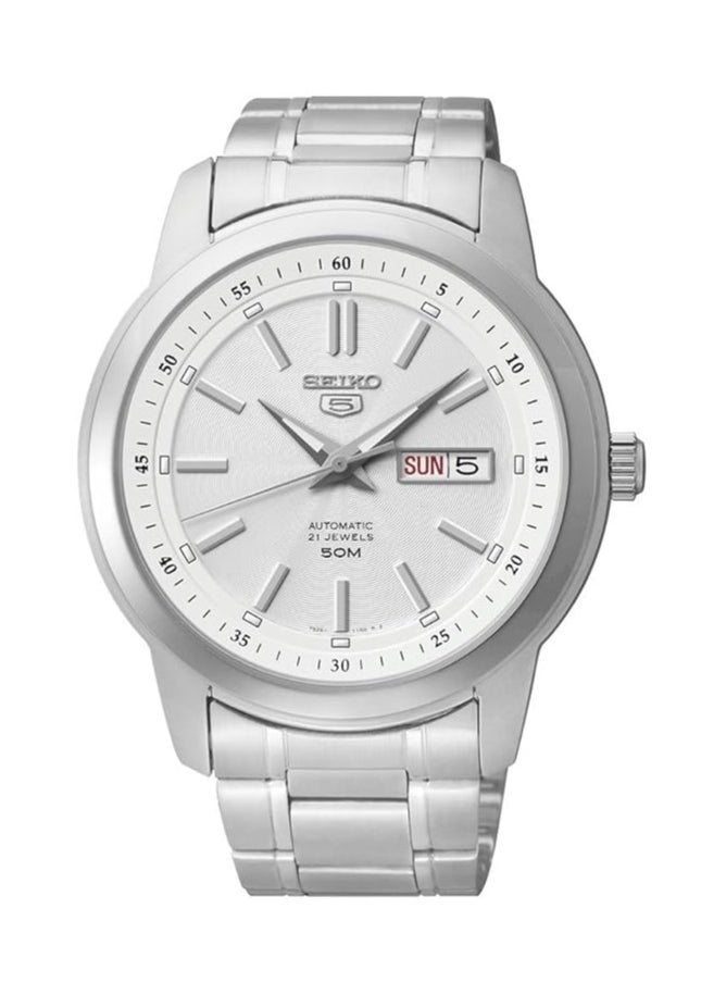 Seiko - Seiko Mens Automatic Watch with Stainless Steel Bracelet and Silver Dial SNKM83K1 - Image 1