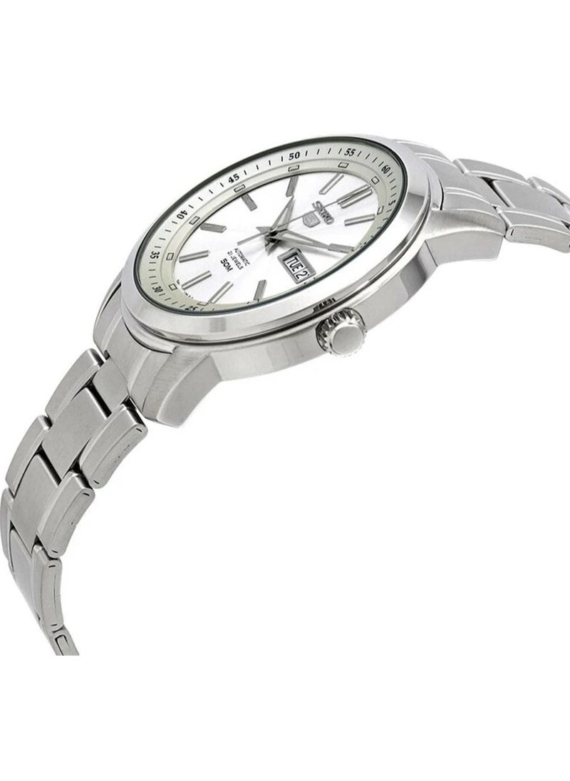 Seiko - Seiko Mens Automatic Watch with Stainless Steel Bracelet and Silver Dial SNKM83K1 - Image 1