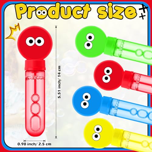 Rotatingpals 24 Pcs Street Themed Bubble Wands Colorful Mini Bubble Party Favor Toys for Kid Toddler Birthday Goodie Bag Stuffer Filler Outdoor Classroom Reward Gifts Red Yellow Blue Green - Image 5