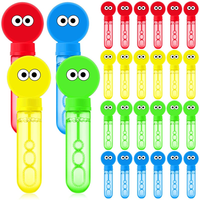Rotatingpals 24 Pcs Street Themed Bubble Wands Colorful Mini Bubble Party Favor Toys for Kid Toddler Birthday Goodie Bag Stuffer Filler Outdoor Classroom Reward Gifts Red Yellow Blue Green - Image 3