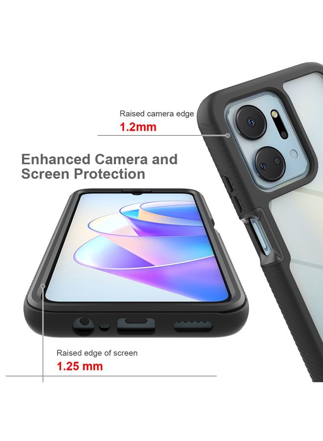 Green Tiger Honor X7a Starry Sky Full Body Hybrid Shockproof Phone Case with PET Film Purple - Image 5