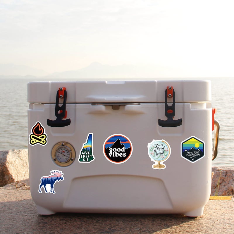 Debinolo 200PCS Camping Stickers - Water Bottles, Outdoor Adventure, Vinyl Waterproof Stickers Packs for Laptop, Travel & Hiking, Bike, Bumper, Suitcase, Luggage, Car, Wilderness, Nature - Image 3