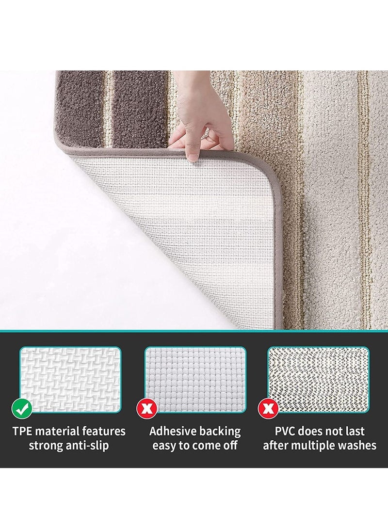 TYCOM Non-Slip Fluffy Soft Plush Microfiber Washable Quick Dry Ultra Bath Mats For Tub Bathroom Rugs Bath Mat  - Image 5