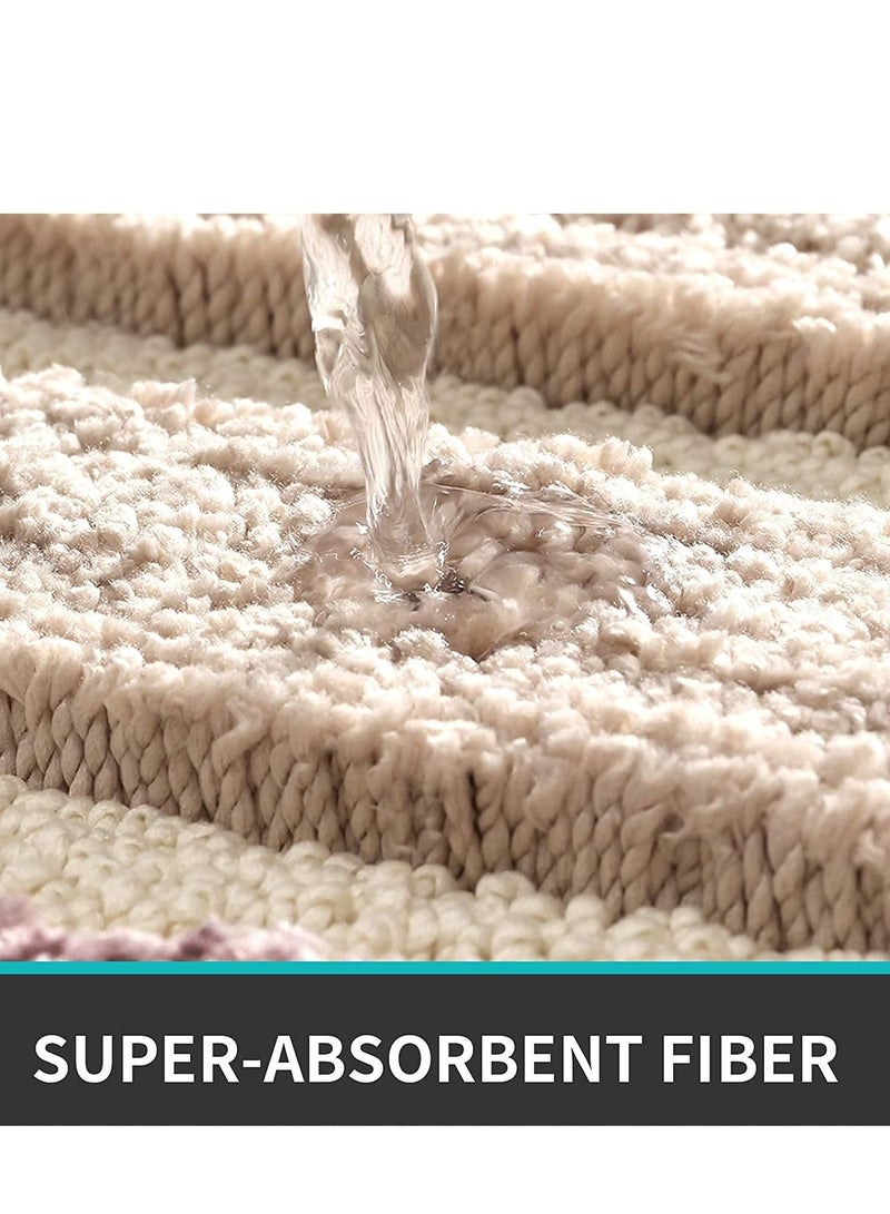 TYCOM Non-Slip Fluffy Soft Plush Microfiber Washable Quick Dry Ultra Bath Mats For Tub Bathroom Rugs Bath Mat  - Image 2