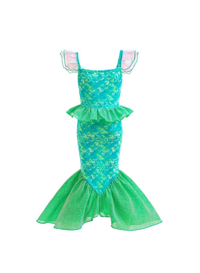Mermaid Costume Dress - Girls Mermaid Fishtail Costume Dress - Pink gb95, 150 - Princess Dress Up, Halloween Cosplay, Fancy Party Wear, Birthday Costume, Fantasy Outfit Swimsuit - Image 5