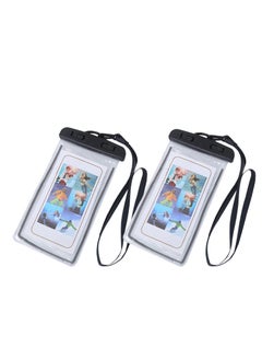 Generic Universal Waterproof Case, Waterproof Cell Phone Dry Bag Compatible for Phone up to 6.7" diagonal, Underwater Phone Pouch for Beach Travel (2 Pack，Black)  - Image 1