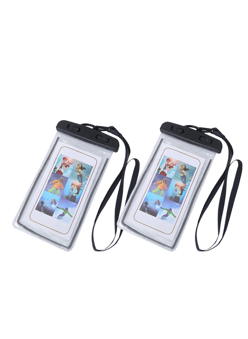 Generic Universal Waterproof Case, Waterproof Cell Phone Dry Bag Compatible for Phone up to 6.7" diagonal, Underwater Phone Pouch for Beach Travel (2 Pack，Black)  - Image 1