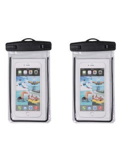 Generic Universal Waterproof Case, Waterproof Cell Phone Dry Bag Compatible for Phone up to 6.7" diagonal, Underwater Phone Pouch for Beach Travel (2 Pack，Black)  - Image 3