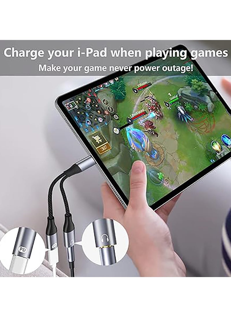 Generic - USB Type-C to 3.5mm headphone and charger adapter compatible with iPhone 16 15,Galaxy S25 S24 S23 S22&Other Type-c Phone - Image 1