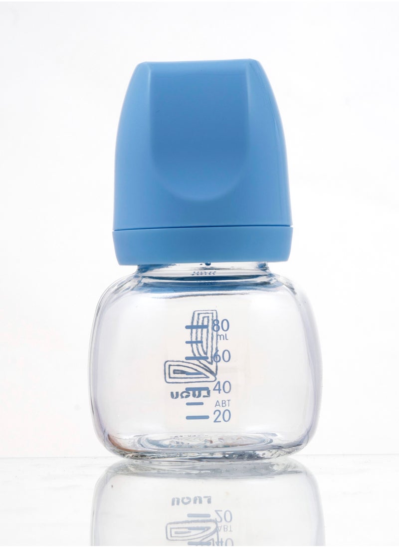 LuQu Glass Feeding Bottle Standard Neck 80ml - Pack Of 2  - Image 2