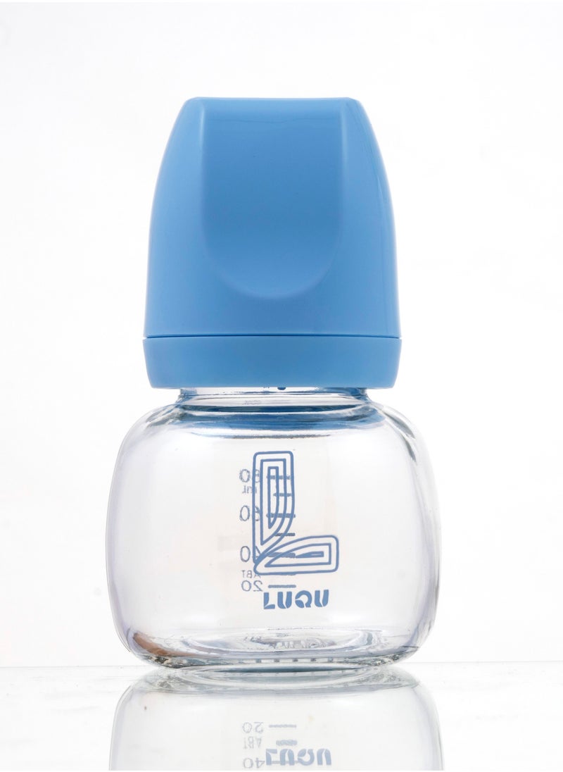 LuQu Glass Feeding Bottle Standard Neck 80ml - Pack Of 2  - Image 3