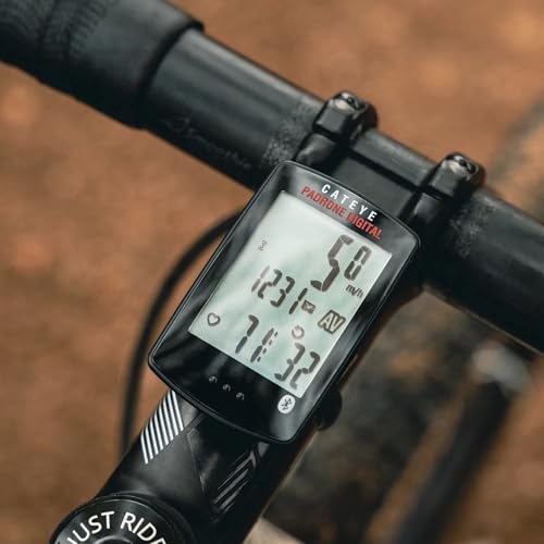 CATEYE Padrone Digital Bluetooth Cycling Computer IPX8 Waterproof Wireless Bike Speedometer Bluetooth Heart Rate Speed Cadence Compatible For Road MTB Gravel Bikes Smartphone App Ride Upload - Image 3