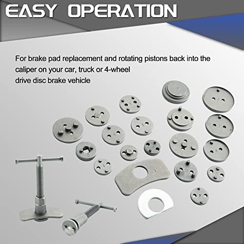 ATP 23pcs Heavy Duty Disc Brake Caliper Tool Set and Wind Back Kit for Brake Pad Replacement Fits Most American, European, Japanese Makes/Models - Image 5
