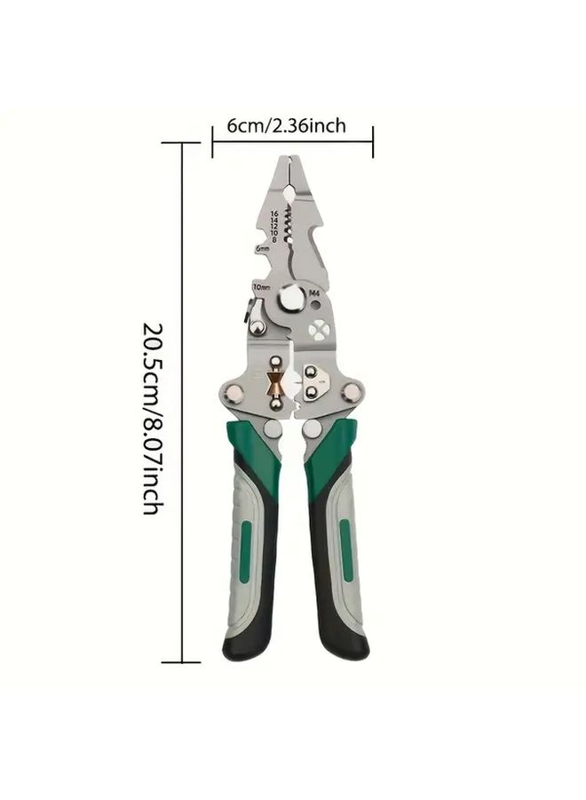Stainless Steel Wire Stripper With PVC Handle Foldable For Electrical Cable And Wire Management - Image 3