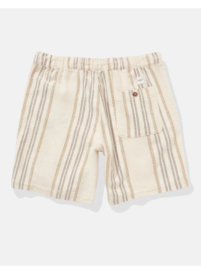 American Eagle AE Flex 8" Lived-In Linen-Blend Trekker Short