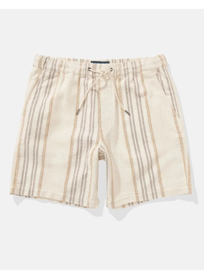 American Eagle AE Flex 8" Lived-In Linen-Blend Trekker Short