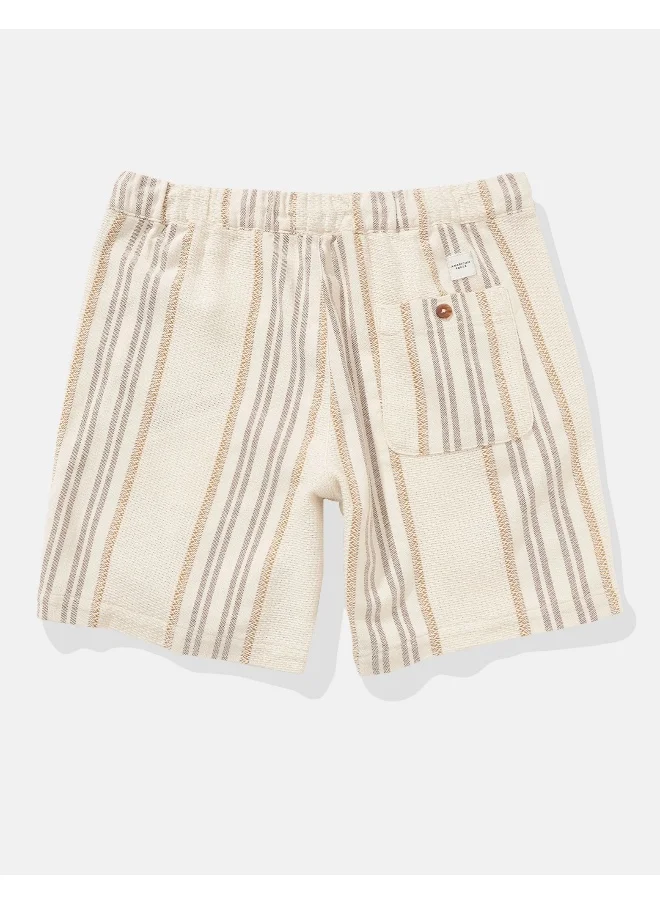 American Eagle AE Flex 8" Lived-In Linen-Blend Trekker Short