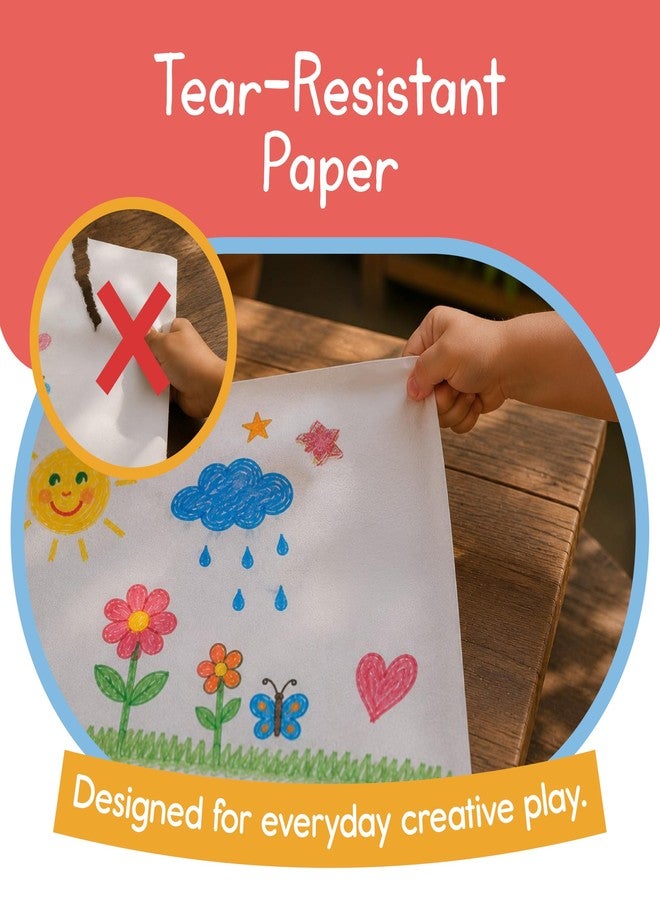 7 Days of Play Art Paper Roll Refills - 12" x 75 ft (3-Pack) - Replacement Paper Rolls for Kids’ Art Tables, Easels & Craft Stations - Smooth White Drawing Paper - 7 Days of Play - Image 4