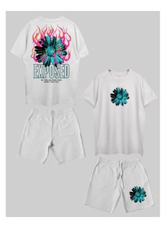 THREADCURRY THREADCURRY EXPOSED Printed Co-ord Set for Men - Half Sleeve Oversized T-Shirt and Shorts  - Image 1