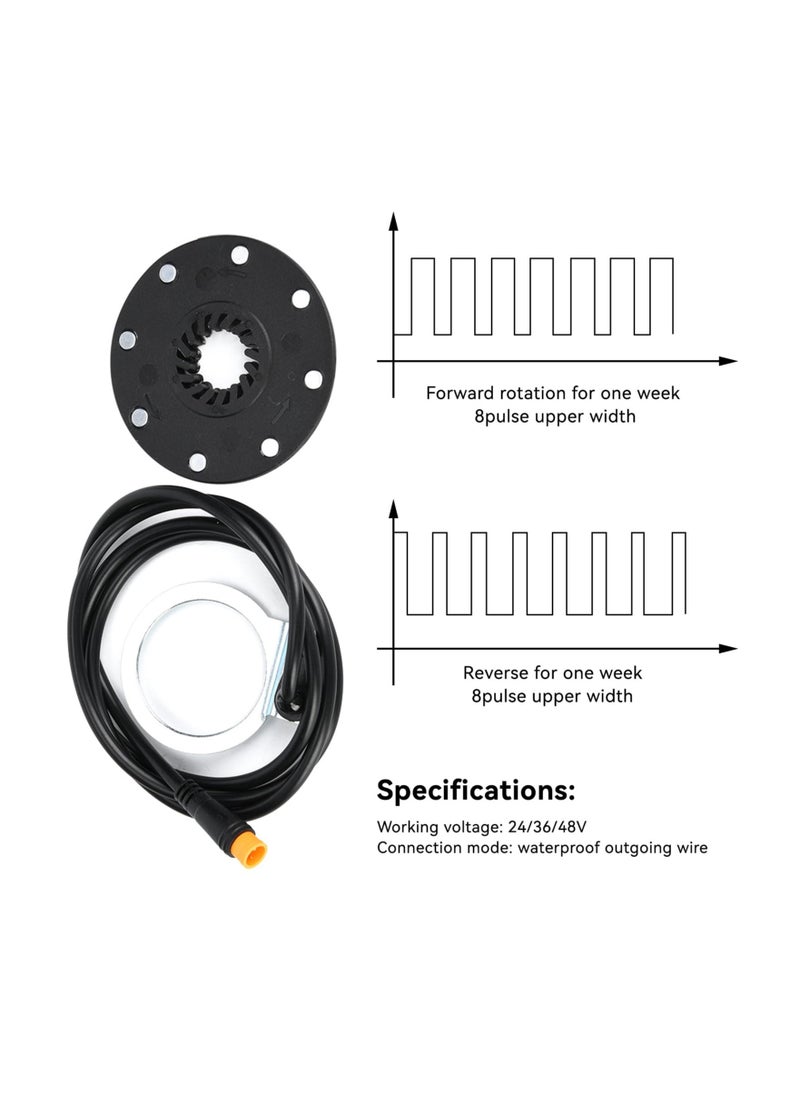 SYOSI Bike Power Pedal Assist Sensor, Outdoor E bike Modified Electric Kit, with 8 Magnetic Point Power Waterproof Connector for Mountain Bike Accessories Sensor Pedaleo Pedal Assist (1 Pack)  - Image 4