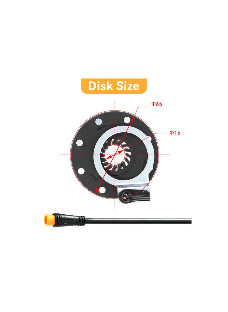 SYOSI Bike Power Pedal Assist Sensor, Outdoor E bike Modified Electric Kit, with 8 Magnetic Point Power Waterproof Connector for Mountain Bike Accessories Sensor Pedaleo Pedal Assist (1 Pack)  - Image 3