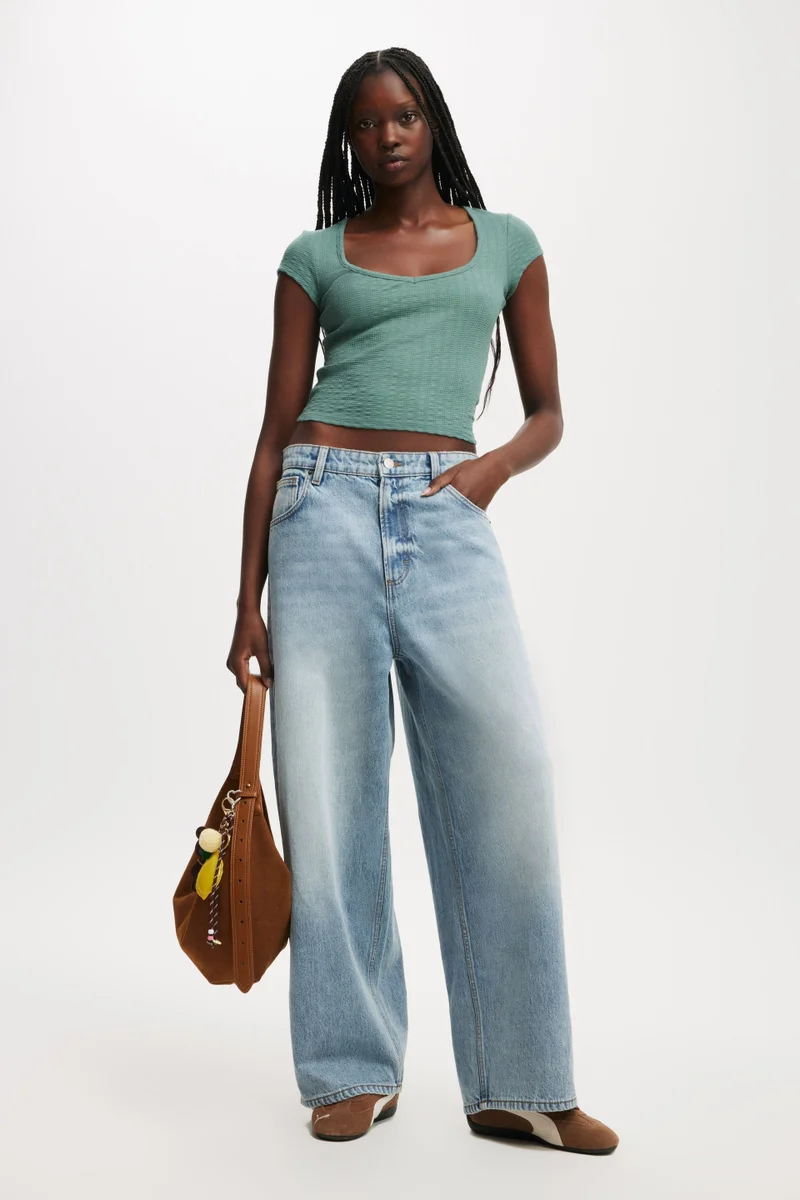 Cotton On Hailey Textured Short Sleeve