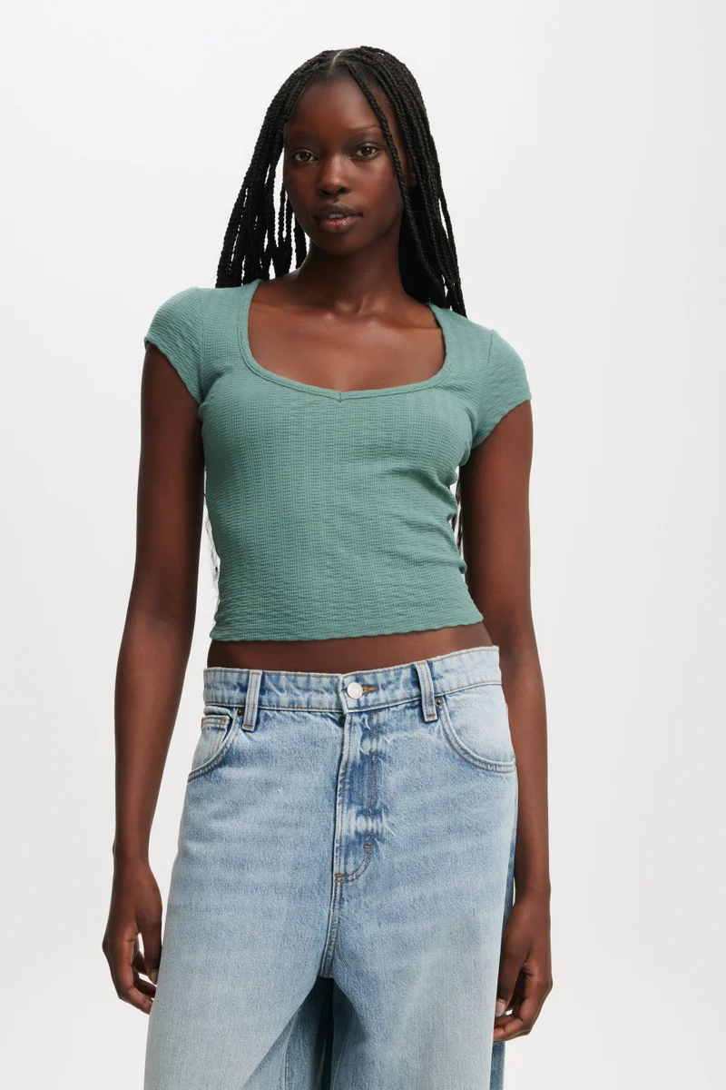 Cotton On Hailey Textured Short Sleeve