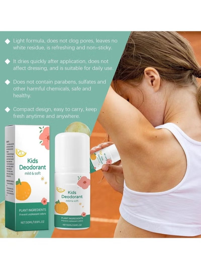 wiieey Natural Deodorant for Kids & Teens, Aluminum Free, Alcohol-Free, Paraben Free, 24 Hr Odor Protection, Clean Fresh Scent, Kids & Tweens, Hypoallergenic Deodorant 50ml - Image 5