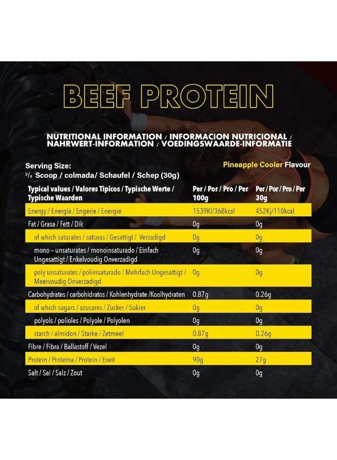 NXT Nutrition Nutrition Beef Protein Isolate - Pineapple - 1.8Kg Value Size - Hydrolyzed Beef Protein Powder For Mass Gains & Strength - Clean Fitness Fuel - Image 5