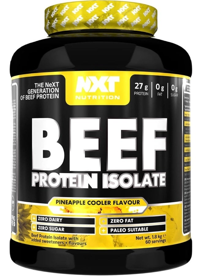 NXT Nutrition Nutrition Beef Protein Isolate - Pineapple - 1.8Kg Value Size - Hydrolyzed Beef Protein Powder For Mass Gains & Strength - Clean Fitness Fuel - Image 2