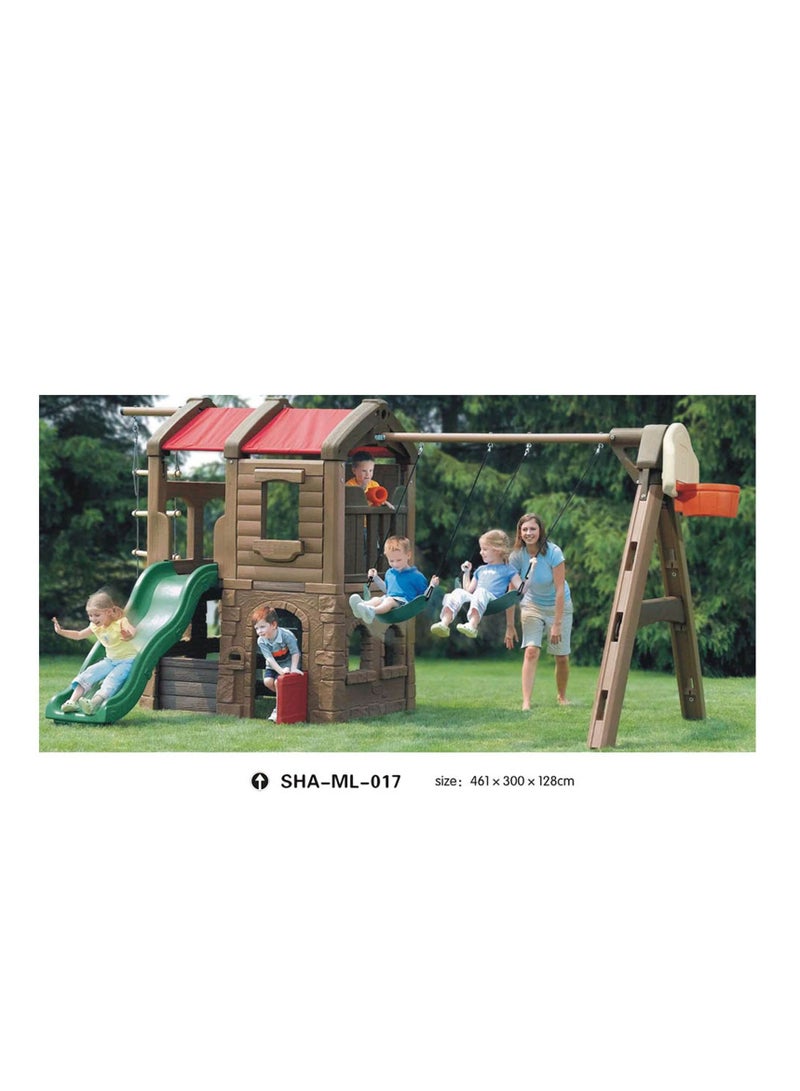 Myts Thrilling Summit Kids Pro Slide, Swings, and Climbing Wall - Image 2