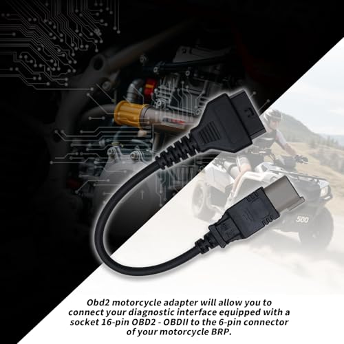 XTPTFABS 6 pin to CAN OBD2 OBDII Diagnostic Tool Cable Adapter Obd2 Motorcycle Adapter Compatible with BRP Moto ATV UTV Motorcycle Bike Clut - Image 2