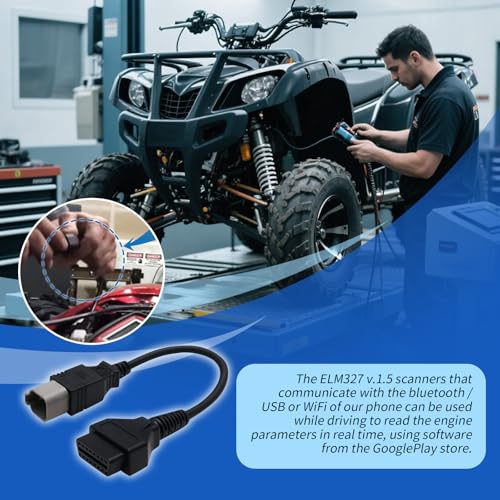 XTPTFABS 6 pin to CAN OBD2 OBDII Diagnostic Tool Cable Adapter Obd2 Motorcycle Adapter Compatible with BRP Moto ATV UTV Motorcycle Bike Clut - Image 5