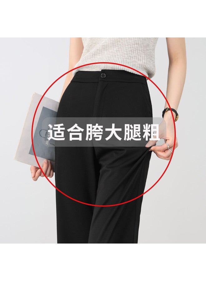 Hstyle High-waisted Suit Flared Pants For Women - 2025 Summer Versatile Breathable Comfortable Soft Office Slimming Casual Trousers - Image 2